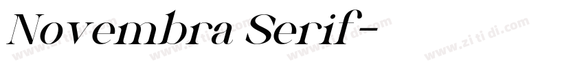 Novembra Serif字体转换